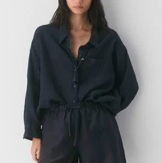 top Aritzia Wilfred Women's Reminisce Relaxed Linen Shirt Aritzia $98