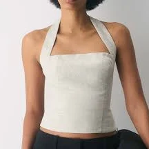 halter top Aritzia Wilfred Women's Whisper Linen Halter Top Aritzia $98