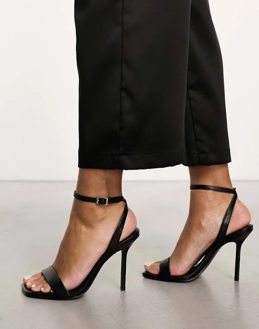 shoes ASOS Nali Barely There PU Heeled Sandals ASOS $37.99