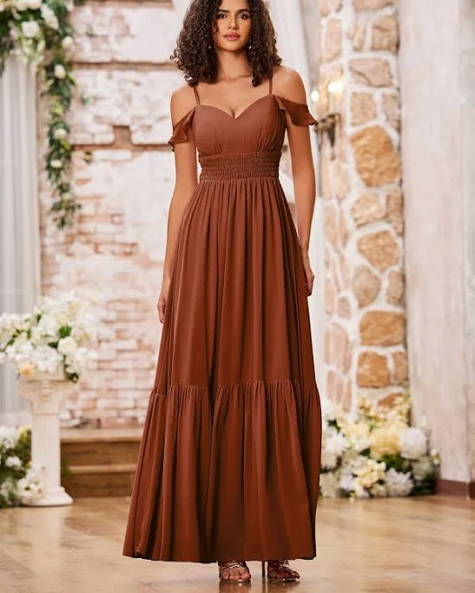 dress BABARONI Spaghetti Strap Tiered Chiffon Dress Babaroni.com $119