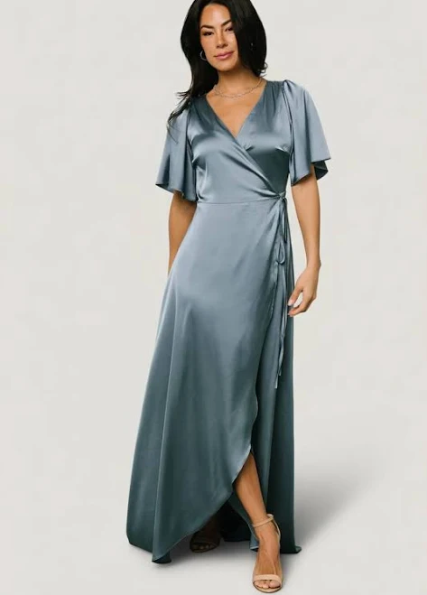 dress Baltic Born Women's Vara Satin Maxi Wrap Dress Baltic Born $71