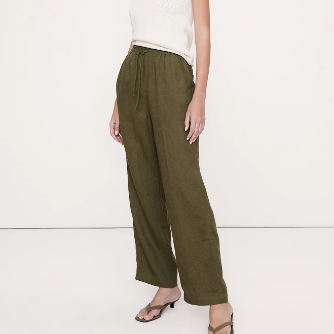 pants Banana Republic Women's Getaway Linen Straight-Leg Pants Banana Republic $100