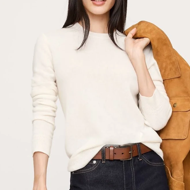 top Banana Republic Women's Lightweight Cashmere Crew-Neck Sweater Banana Republic $160