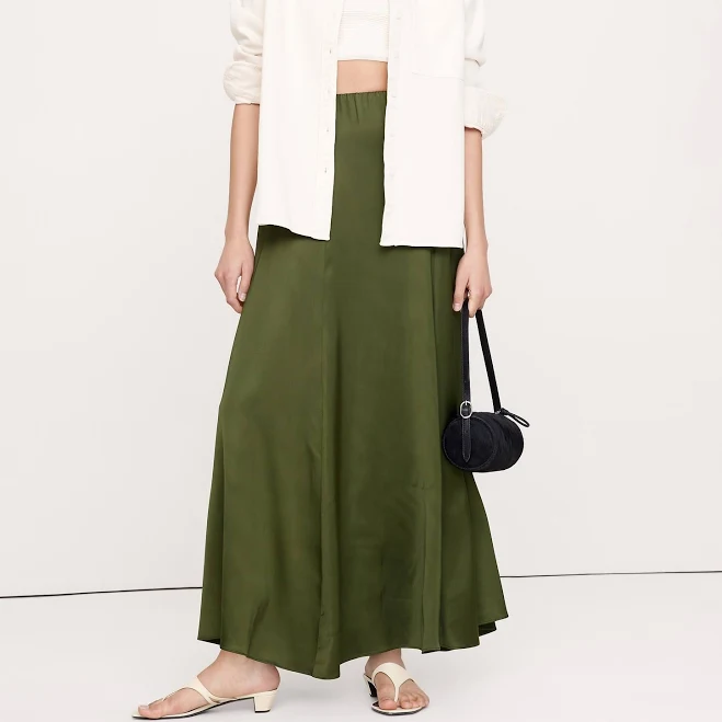 skirt Banana Republic Women's Stretch-Satin Maxi Skirt Banana Republic $109.99