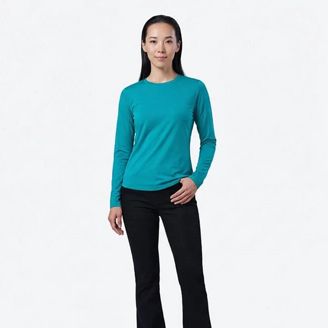 hiking outfits BCG Women's Turbo Curve Longsleeve Tee Aqua/Turquoise Bright, X-Large - Women's Athletic Performance Tops at Academy Sports Academy Sports + Outdoors $9.08