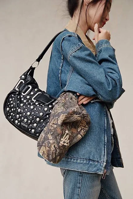 bag BDG Sonny Studded Faux Leather Shoulder Bag Urban Outfitters $70