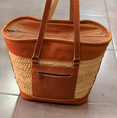bag Beach & City Woven Straw Circle Bag with Leather Straps Etsy - Seller $51.99