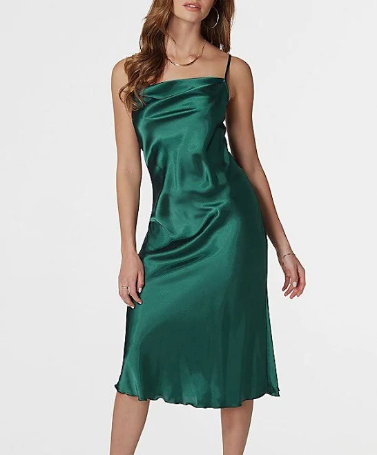 dress Bebe Women's Dresses Bebe Cowl Neck Midi Satin Slip Dress Urban Outfitters $69