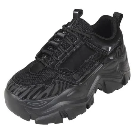 shoes Berness Women's Chunky Platform Lace-Up Sneakers Walmart - Dashing Shoes Inc $42.99