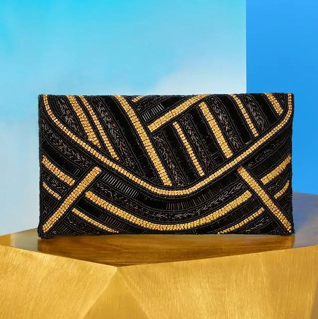 bag Betty Beaded Clutch NicoBlu $225