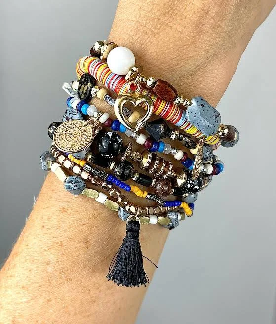 accessory Boho Beaded Bracelet Set Etsy - Seller $27.49