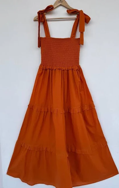 dress Boho Smocked Cotton Maxi Dress Etsy - Seller $60