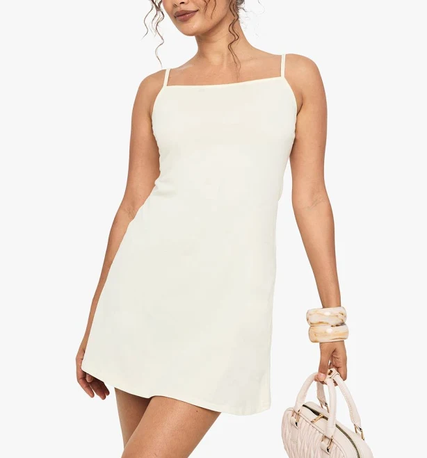 dress Boohoo Women's Cotton Strappy A-Line Mini Dress boohoo USA $13.6