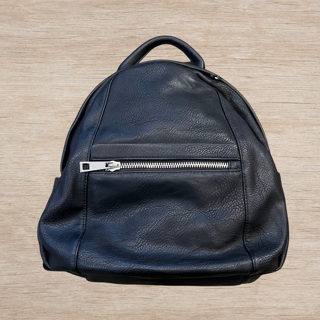 bag BP. Nordstrom Faux Leather Small Black Backpack Silver Hardware Everyday Bag eBay $16.99