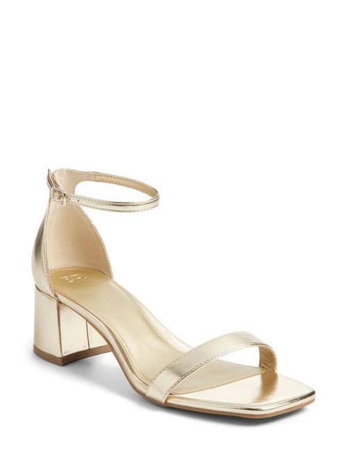 shoes BP. Zena Ankle Strap Sandal in Gold Light Metallic at Nordstrom, Size 6 Nordstrom $49.95