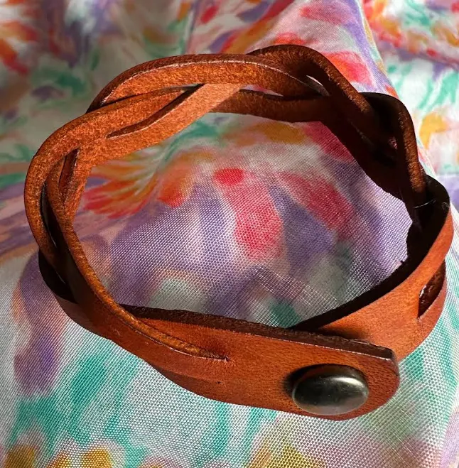 accessory Braided Leather Bracelet with Snap Closure Etsy - Seller $22