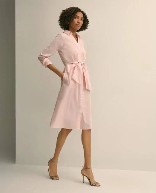 dress Brooks Brothers Women's Supima Cotton Tie-Waist Shirt Dress Brooks Brothers $139.99
