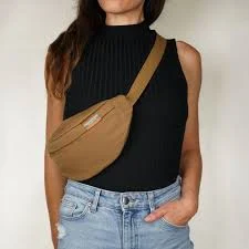 bag Bum bag canvas organic cotton for Women & Men camel beige | sustainable waist bag fanny pack hip bag purse belt chest bag slingbag | seasara Etsy $48.86