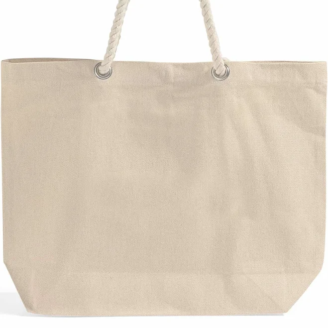 bag Canvas Beach Tote Bag with Fancy Rope Handles Tote Bag Mart $53.96