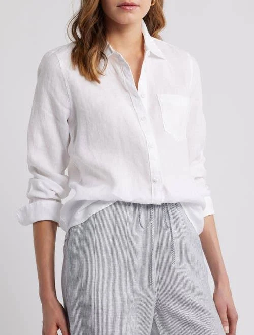 outerwear Caslon Casual Linen Button-Up Shirt Nordstrom $69.5