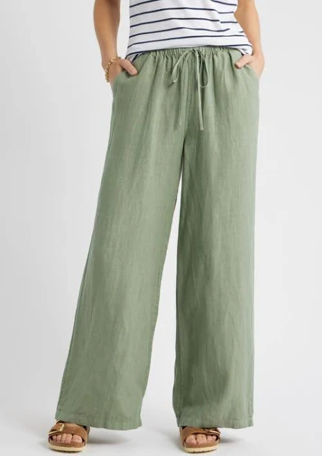 wide leg pants Caslon Easy Wide Leg Linen Pants Nordstrom $79.5