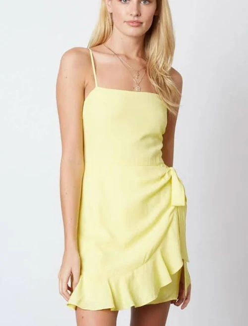 dress Cotton Candy La Laura Ruffle Wrap Mini Dress Boho Pink $14