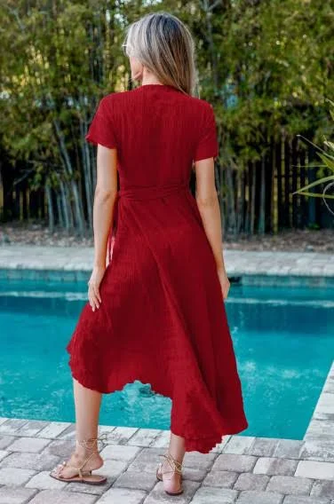 dress Cupshe Self-Tie Wrap Maxi Dress eBay - disneyscrapper $19.99