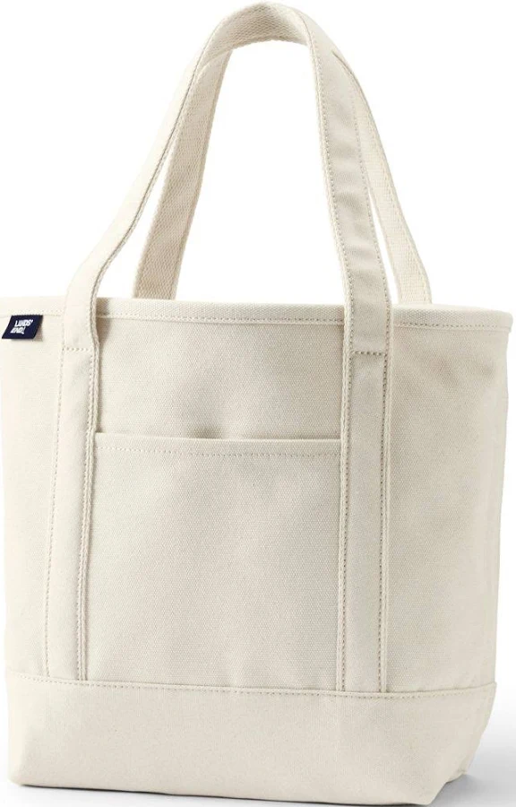 bag Custom Logo Open Top Canvas Tote Bag Lands' End Business Outfitters $36.73