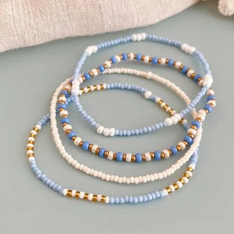 accessory Dainty Boho Beaded Stretch Bracelet Etsy - Seller $12