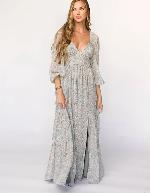 dress Daphne Long Sleeve Floral Maxi Dress Worth Collective $128