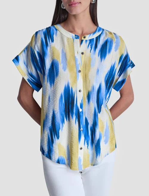 top DKNY Women's Abstract-Print Button-Down Shirt Nordstrom $79
