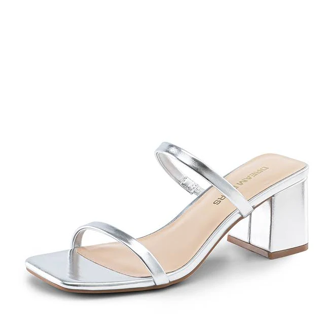 shoes Dream Pairs Minimalist Thin Strap Block Heel Sandals Dream Pairs $39.99