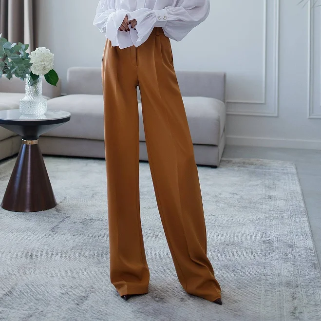 pants Elagia Women's High-Rise Crepe Palazzo Pants Elagia $119
