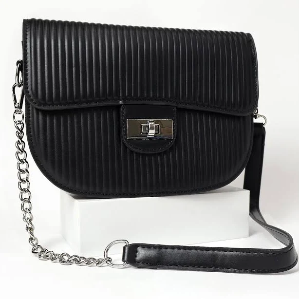 bag Elegant Flap Crossbody Bag with Silver Chain Etsy - Seller $48