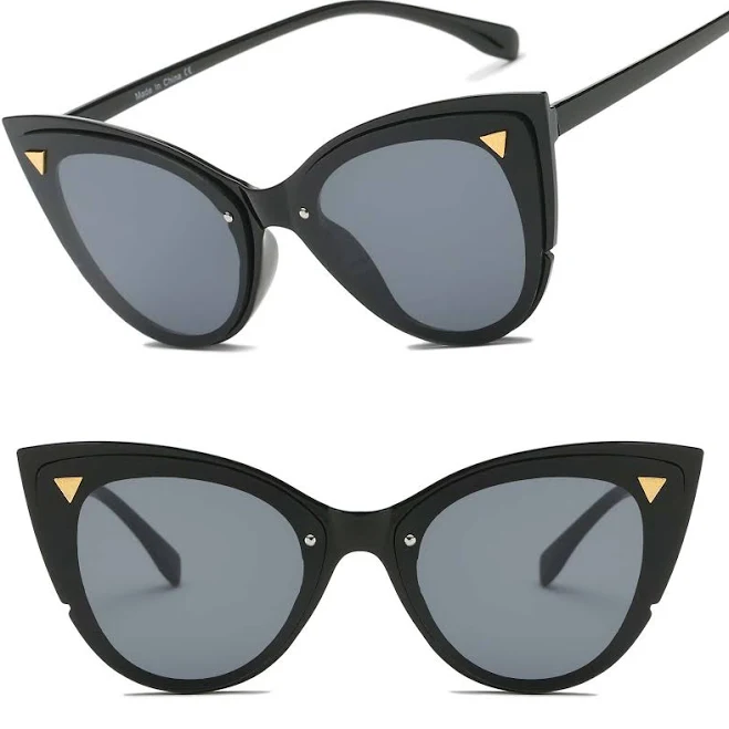 accessory Elegant Gold Accent Details Stylish Contemporary Womens Black Cat Eye eBay - eyewear-zone $14.99