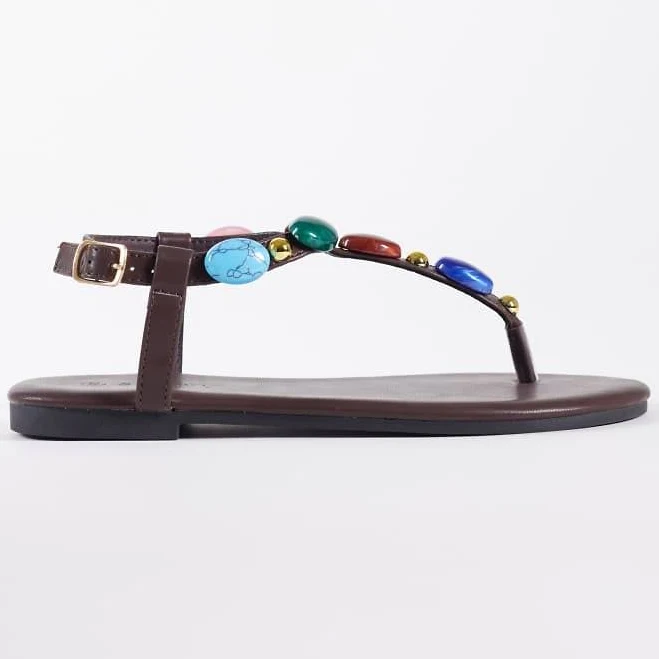 shoes Embellished Strappy Flat Sandals ASOS $28