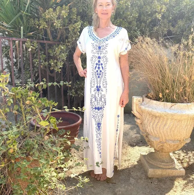 dress Embroidered Caftan Dress Etsy - AngelsAboundUs $39.99