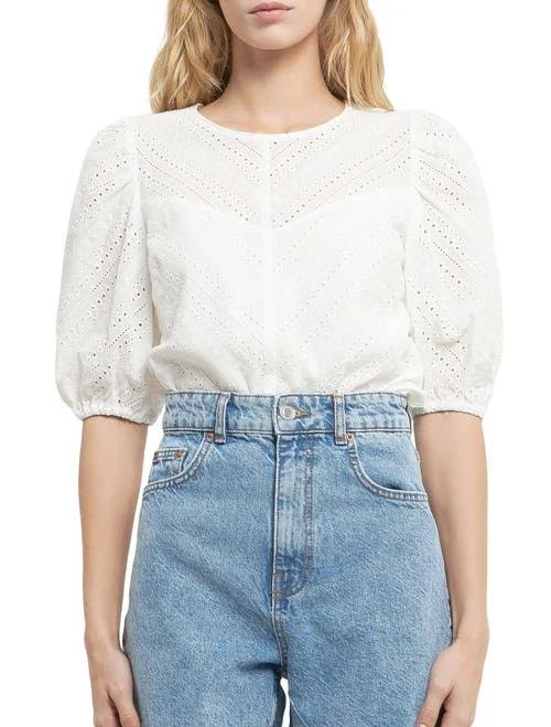 blouses English Factory Women's Eyelet Puff Sleeve Top Nordstrom $90