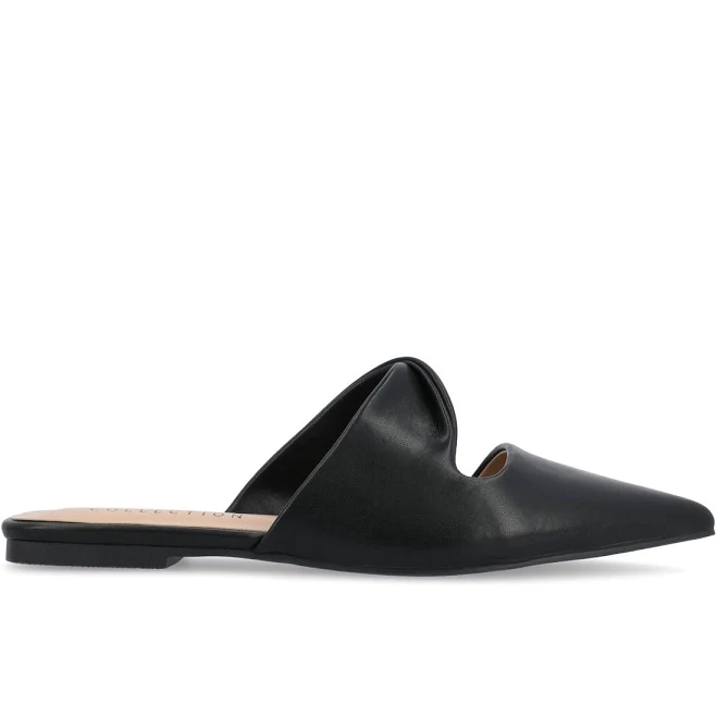 shoes ENNISS Women's Vegan Leather Mule Flats Famous Footwear $49.99