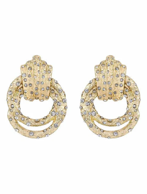 accessory Ettika 18K Gold Plated Crystal Knot Earrings Nordstrom $50