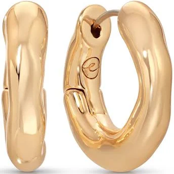 accessory Ettika 18k Gold Plated Mini Molten Hoop Earrings Ettika $55