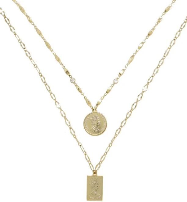 accessory Ettika Medallion of Mine Layered Coin Necklace Set Macy's $55