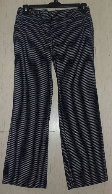 pants Excellent Womens Charter Club Navy Blue W/ White Polka Dots Pant Size eBay - lindaliouxx $24.95