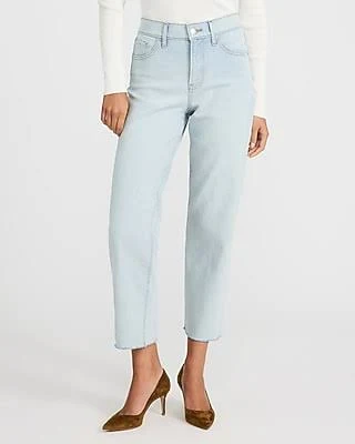 jeans Express Women's High Waisted Straight Ankle Jeans Express $26.4
