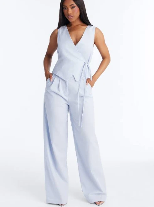 jumpsuit Fashion Nova Lizzy Tie Waist Linen Jumpsuit Fashion Nova $32.99