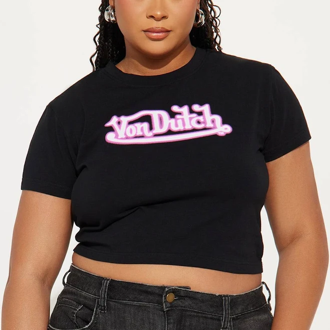 top Fashion Nova Von Dutch Graffiti Baby Tee Fashion Nova $19.99
