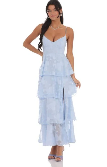 dress Floral Ruffle A-Line Maxi Dress LUCY IN THE SKY $66.41