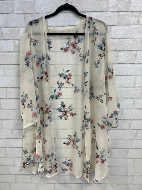 outerwear Floral Sheer Kimono Z Boutique $18