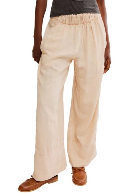 pants Free People Day's End Linen Pull-On Pants Nordstrom $78