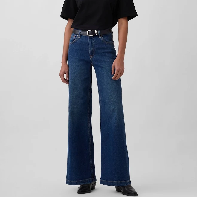jeans Gap Women's High-Rise Stride Wide-Leg Jeans Gap $62